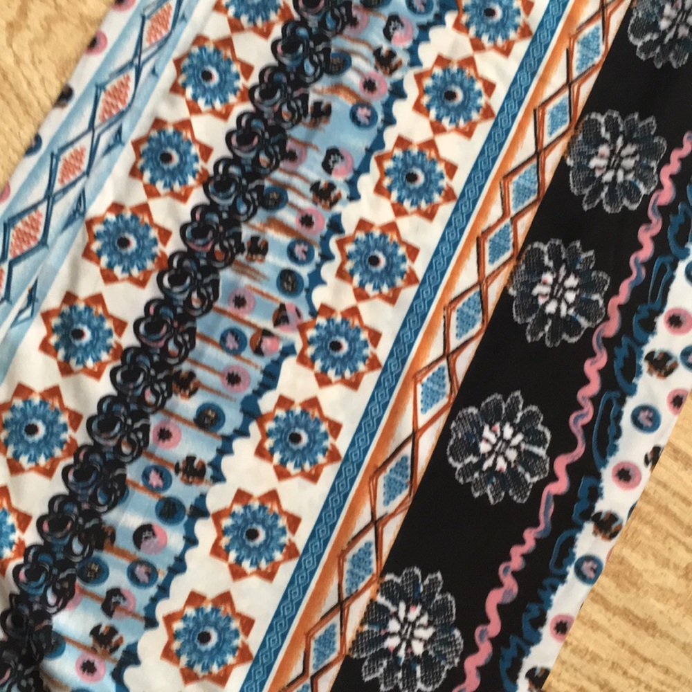 Shosho 🛍️ Capri Pants Blue & Pink  Sz Various - Picture 4 of 12